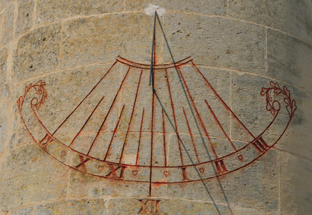 Ile de France, solar dial in the old village of Themericourt