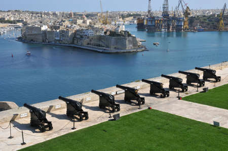 Republic of Malta, the picturesque bay of Valettaのeditorial素材