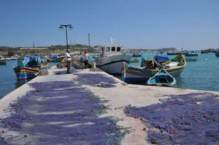 Republic of Malta, the picturesque city of Marsaxlokkのeditorial素材