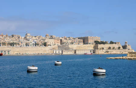 Republic of Malta, the picturesque bay of Valettaのeditorial素材