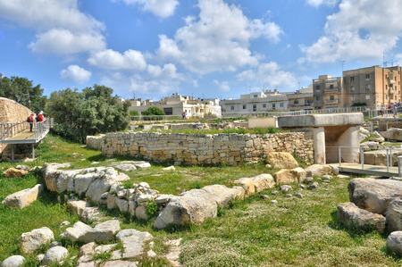 Republic of Malta, the megalithic temples of Tarxienの写真素材