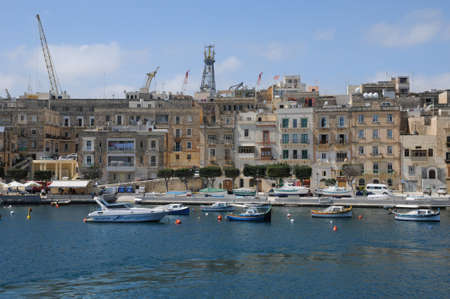 Republic of Malta, the picturesque bay of Valettaのeditorial素材