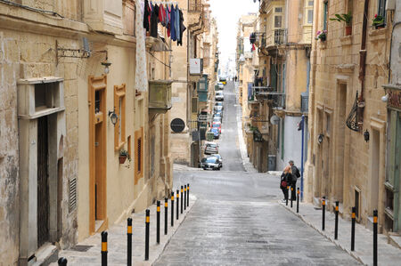Republic of Malta, the picturesque city of Valettaのeditorial素材