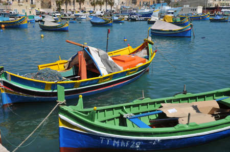 Republic of Malta, the picturesque city of Marsaxlokkのeditorial素材