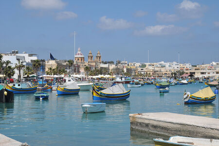 Republic of Malta, the picturesque city of Marsaxlokkのeditorial素材