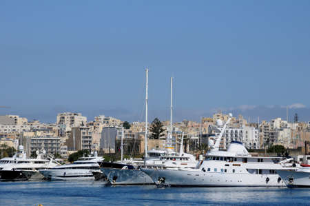 Republic of Malta, the picturesque bay of Valettaのeditorial素材