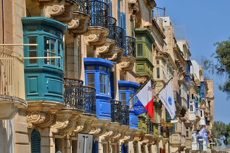 Republic of Malta, the picturesque city of Valettaのeditorial素材