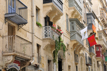 Republic of Malta, the picturesque city of Valettaのeditorial素材