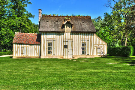 France, the picturesque castle of Chantilly park in Oiseのeditorial素材