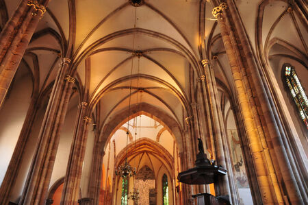 France, the Saint Thomas church in Strasbourg in Bas Rhin のeditorial素材