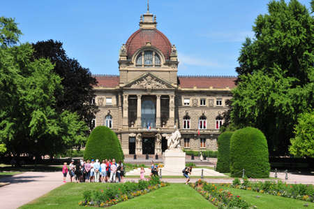 France, the Palais du Rhin in Strasbourg in Bas Rhin のeditorial素材