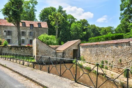 Ile de France, the picturesque village of Themericourt のeditorial素材