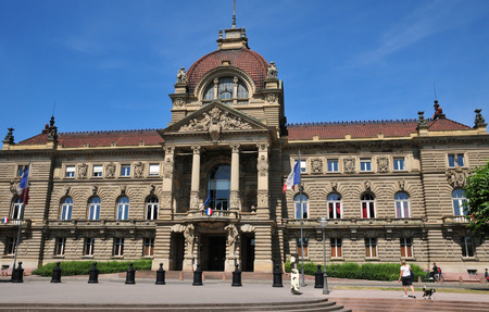France, the Palais du Rhin in Strasbourg in Bas Rhin のeditorial素材