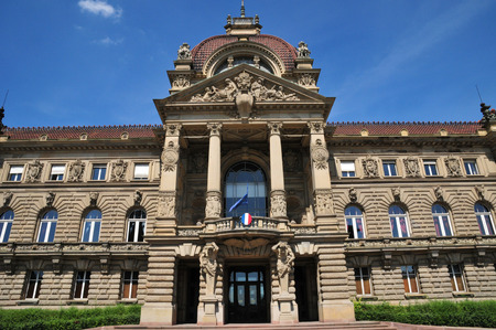France, the Palais du Rhin in Strasbourg in Bas Rhin のeditorial素材