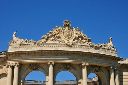 France, the picturesque castle of Chantilly stable in Oiseのeditorial素材