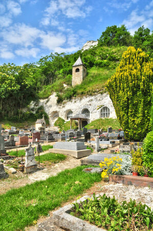 Ile de France, the picturesque village of Haute Isle  の写真素材