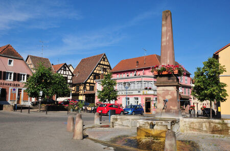 France, the picturesque village of Marmoutierm のeditorial素材