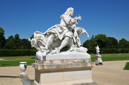 France, the picturesque castle of Chantilly park in Oiseのeditorial素材