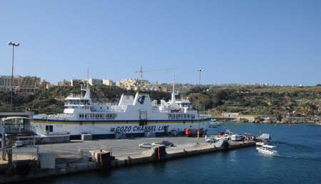 Republic of Malta, the picturesque Mgarr harbour in Gozoのeditorial素材
