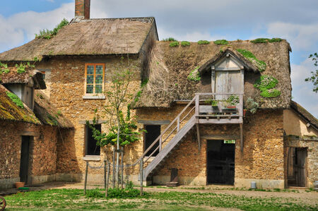 Building at the Marie Antoinette estate in the parc of Versailles Palaceのeditorial素材