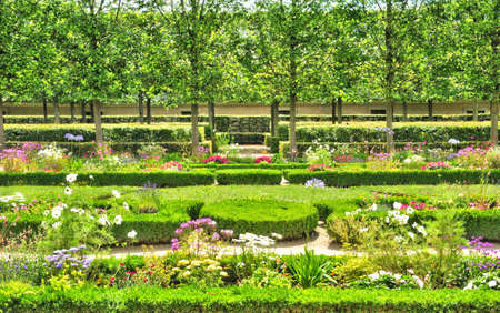 Garden at the Marie Antoinette estate in the parc of Versailles Palaceのeditorial素材