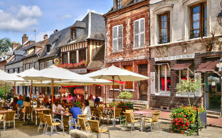 France, the picturesque city of Lyons la Foretのeditorial素材