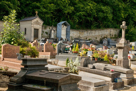 Ile de France the cemetery of Villennes sur Seineのeditorial素材