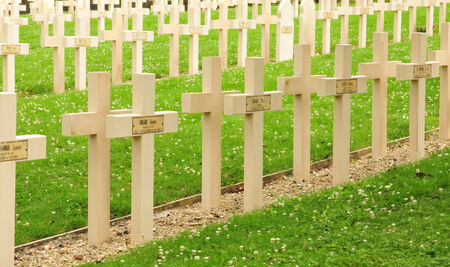 Ile de France, military tombs in the cemetery of Saint Germain en Layeのeditorial素材