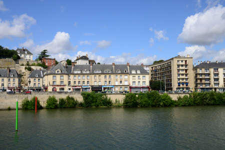 Ile de France, the picturesque city of Pontoise のeditorial素材
