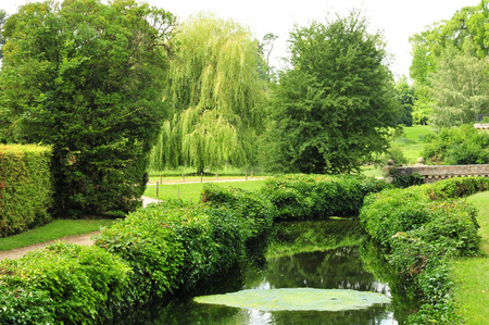 Ile de France, the Marie Antoinette estate in the parc of Versailles Palaceの写真素材
