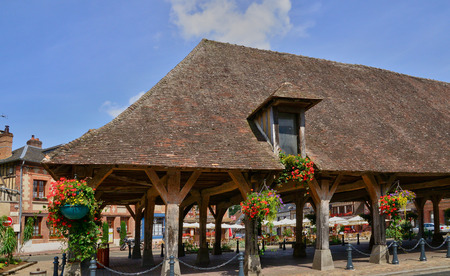 France, the picturesque covered market of Lyons la Foretのeditorial素材