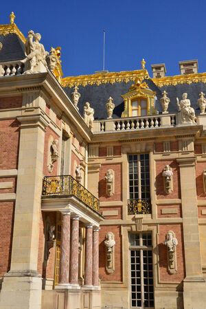 France, the marble courtyard of Versailles Palace in Ile de Franceのeditorial素材