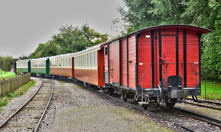 France, the picturesque Chemin de Fer de la Baie de Somme in Le Crotoyのeditorial素材