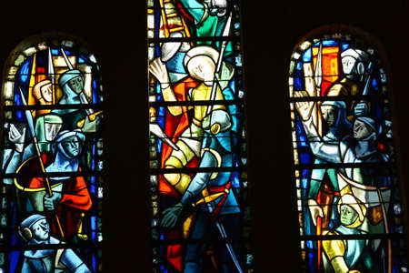 France, the picturesque church of Le Touquet Paris Plageのeditorial素材