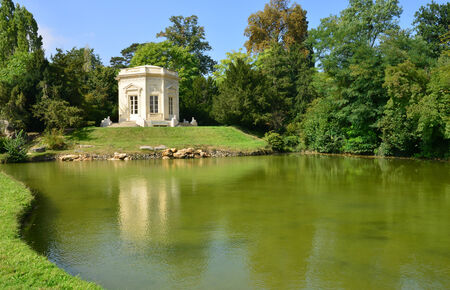 France, the Marie Antoinette estate in the parc of Versailles Palaceのeditorial素材