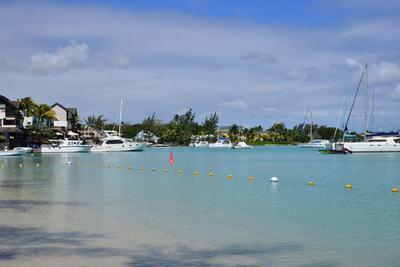 Africa, the picturesque city of Grand Bay in Mauritius Republicのeditorial素材