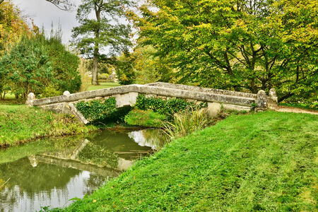 France, the Marie Antoinette estate in the parc of Versailles Palaceのeditorial素材