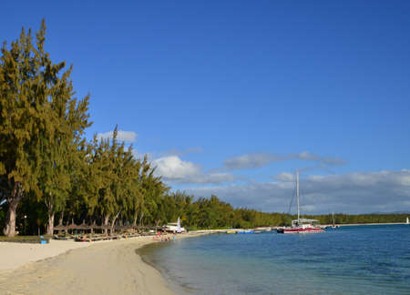 Africa, the picturesque area of  La Pointe aux Canonniers in Mauritius Republicのeditorial素材