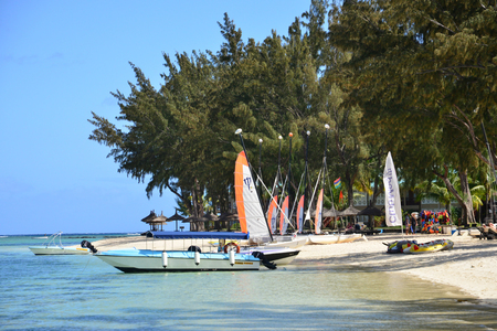 Africa, the picturesque area of  La Pointe aux Canonniers in Mauritius Republicのeditorial素材