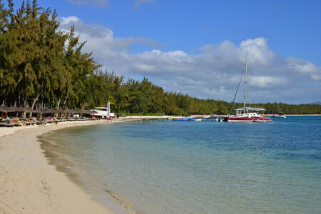 Africa, the picturesque area of  La Pointe aux Canonniers in Mauritius Republicのeditorial素材