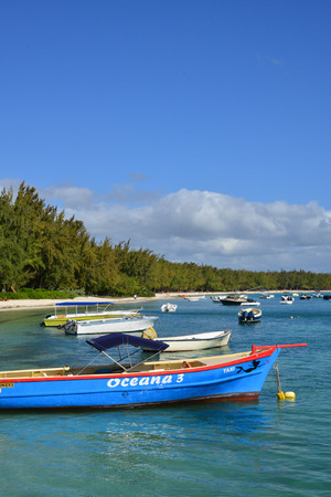 Africa, the picturesque area of  La Pointe aux Canonniers in Mauritius Republicのeditorial素材
