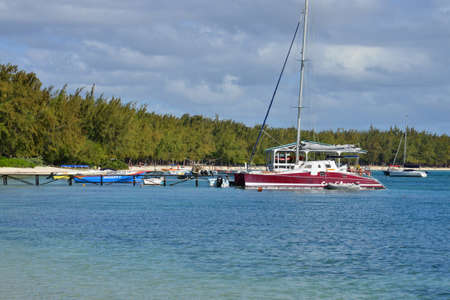 Africa, the picturesque area of  La Pointe aux Canonniers in Mauritius Republicのeditorial素材