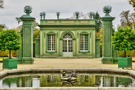 France, the Marie Antoinette estate in the parc of Versailles Palaceのeditorial素材