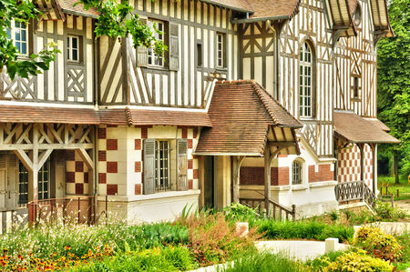 Ile de France, Les Buissons house in the city of Vernouilletのeditorial素材