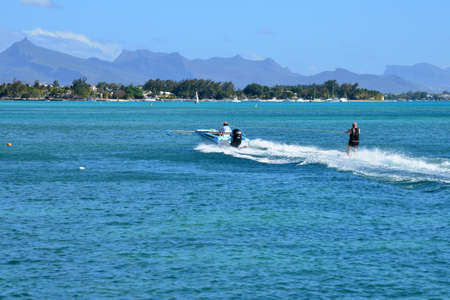 Africa, the picturesque area of  La Pointe aux Canonniers in Mauritius Republicのeditorial素材