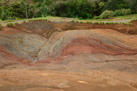 Africa, volcano ashes in the valley of colors in Chamouny in Mauritius Islandの写真素材