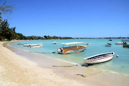 Africa, the great bay coast in Mauritius Islandの写真素材