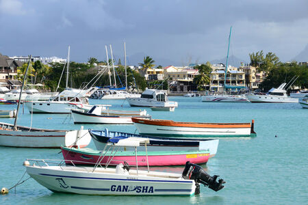 Africa, the great bay coast in Mauritius Islandのeditorial素材