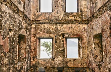 Mauritius, the picturesque lighthouse island in Mahebourg aeraの写真素材
