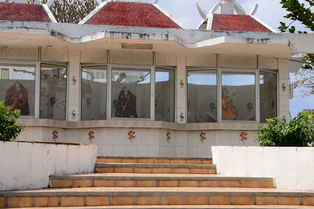 Mauritius, the picturesque village hindu temple of Flacqのeditorial素材